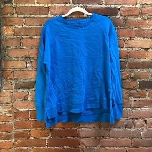 Sweaty Betty After Class Longline Sweatshirt crewneck blue